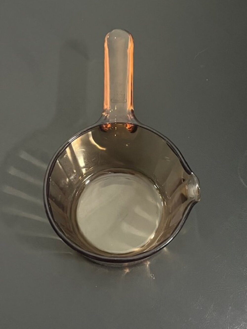 Vision Corning France Amber Glass Pot Size .7 Liters